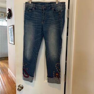 White House Black Market Blue Cropped Jeans